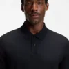 Vertical-stripe polo shirt in mercerised cotton Vertical-stripe polo shirt in mercerised cotton