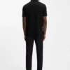 Vertical-stripe polo shirt in mercerised cotton Vertical-stripe polo shirt in mercerised cotton