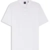 Vertical-stripe polo shirt in mercerised cotton Vertical-stripe polo shirt in mercerised cotton