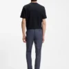 Vertical-stripe T-shirt in mercerised cotton
