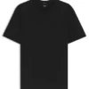 Vertical-stripe T-shirt in mercerised cotton