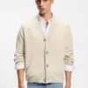 Virgin-wool cardigan in a relaxed fit