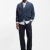 Virgin-wool cardigan in a relaxed fit
