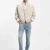 Virgin-wool cardigan in a relaxed fit
