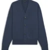 Virgin-wool cardigan in a relaxed fit