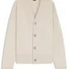 Virgin-wool cardigan in a relaxed fit