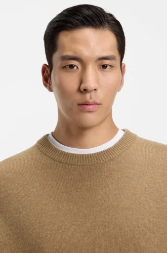 Virgin-wool sweater in a relaxed fit