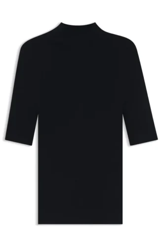Virgin-wool sweater with mock neck