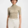 Virgin-wool sweater with mock neck