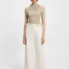 Virgin-wool sweater with mock neck
