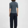 Virgin-wool sweater with mock neck
