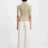 Virgin-wool sweater with mock neck