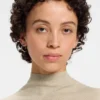 Virgin-wool sweater with mock neck
