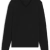 Virgin-wool sweater with V neckline
