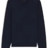 Virgin-wool sweater with V neckline
