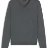 Virgin-wool sweater with V neckline