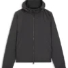 Virgin-wool windbreaker with hood