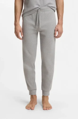 Waffle-structure pyjama bottoms in a cotton blend