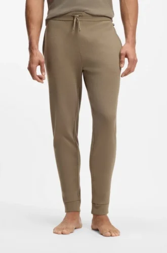 Waffle-structure pyjama bottoms in a cotton blend
