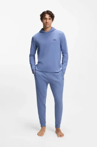 Waffle-structure pyjama bottoms in a cotton blend