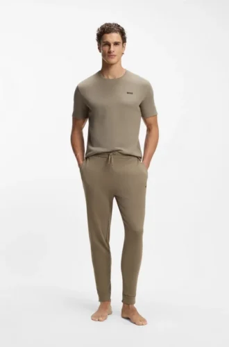 Waffle-structure pyjama bottoms in a cotton blend