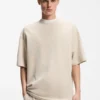 Waffle-structure T-shirt in a cotton blend