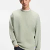Waffle-structure T-shirt in a cotton blend