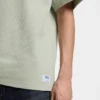 Waffle-structure T-shirt in a cotton blend