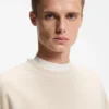 Waffle-structure T-shirt in a cotton blend