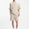 Waffle-structure T-shirt in a cotton blend