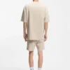 Waffle-structure T-shirt in a cotton blend