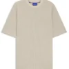 Waffle-structure T-shirt in a cotton blend