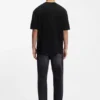 Waffle-structured T-shirt in cotton