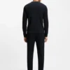 Waffle-texture sweatshirt in a cotton blend