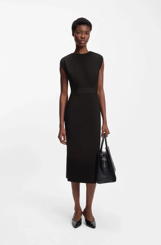 Waistband-detail dress in stretch jersey Waistband-detail dress in stretch jersey
