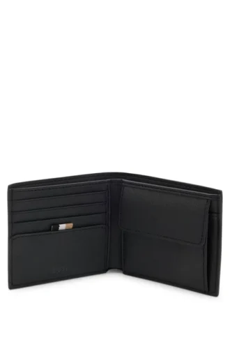 Wallet with silver-foil logo