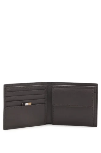 Wallet with silver-foil logo