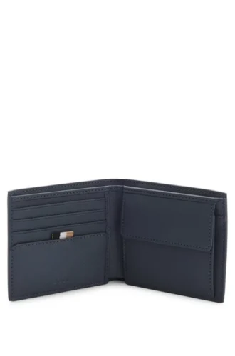Wallet with silver-foil logo