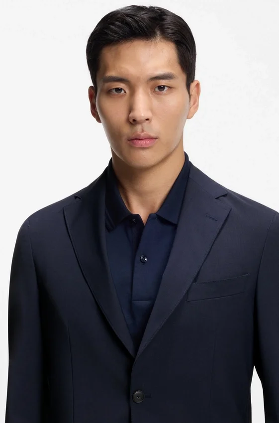 Washable slim-fit jacket in a wool blend Washable slim-fit jacket in a wool blend