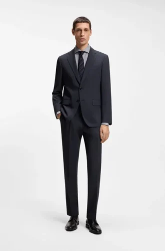 Washable slim-fit jacket in stretch cloth