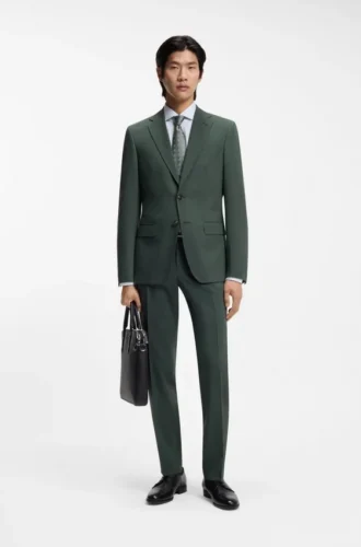 Washable slim-fit jacket in stretch cloth