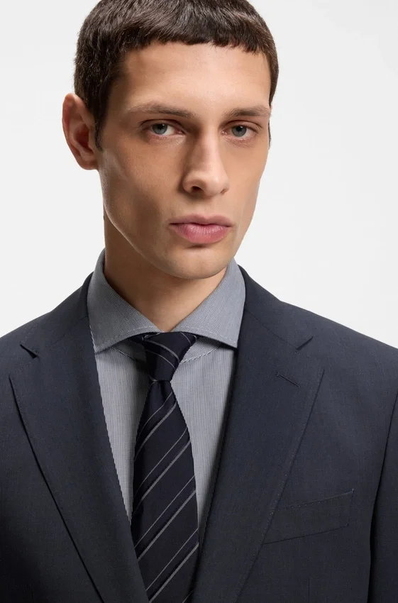 Washable slim-fit jacket in stretch cloth Washable slim-fit jacket in stretch cloth