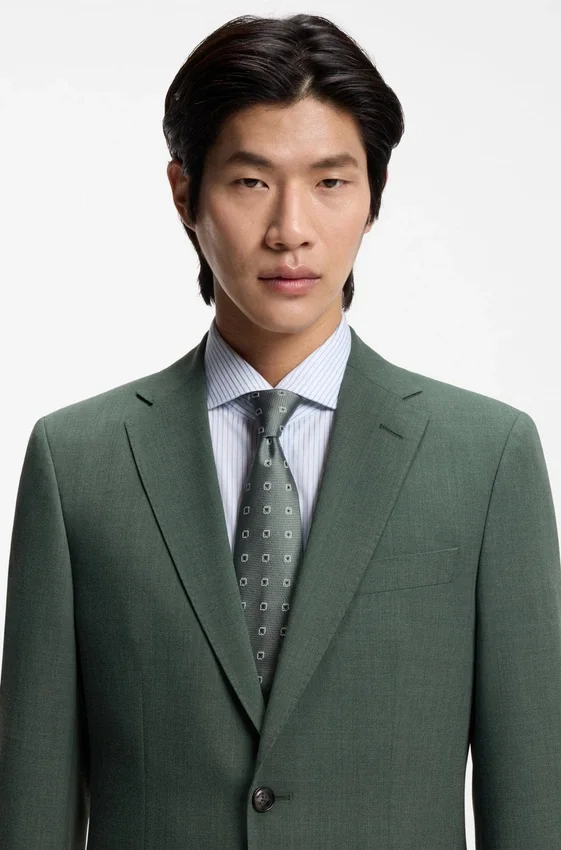 Washable slim-fit jacket in stretch cloth Washable slim-fit jacket in stretch cloth