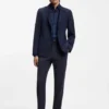 Washable slim-fit trousers in a wool blend