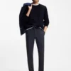 Washable slim-fit trousers in stretch cloth