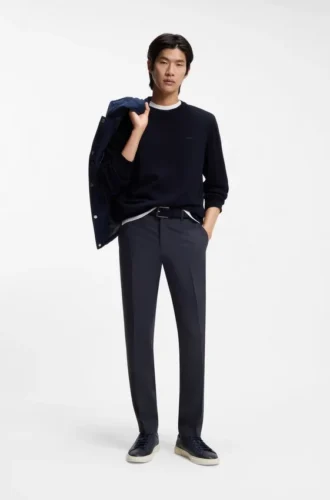 Washable slim-fit trousers in stretch cloth