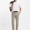 Washable slim-fit trousers in stretch cotton