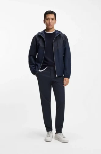 Washable slim-fit trousers in stretch cotton Washable slim-fit trousers in stretch cotton