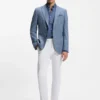Washable slim-fit trousers in stretch cotton