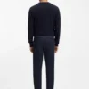 Washable slim-fit trousers in stretch cotton